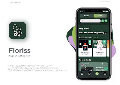 Floriss | Reebok | Social & Projects concept app 
