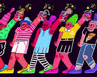 Full Pour "Funk & Soul" Editorial Illustrations
