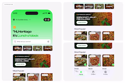Food Ordering App Concept