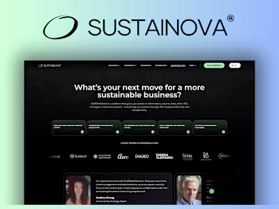 Sustainova Website Design & Development
