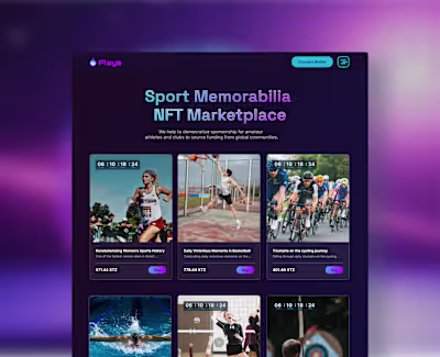 Sport NFT Marketplace - WebApp UI UX + Design System