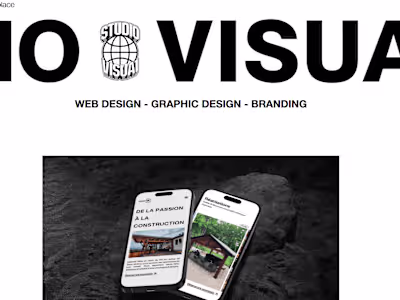 Website design for studio visua1