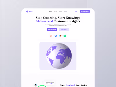 Ralipo - AI Feedback SAAS Landing Page
