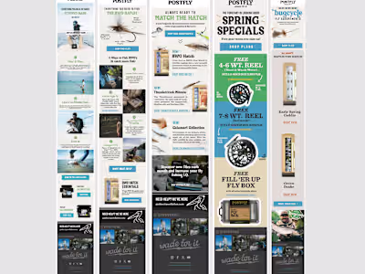 Monthly Campaigns for an eCommerce store in the fishing niche