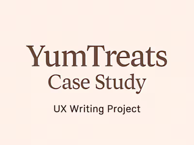 YumTreats – UX Microcopy for Error Messaging