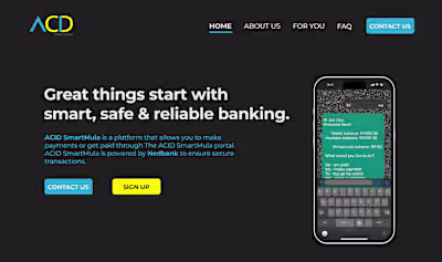 ACID SMARTMULA LANDING PAGE WEBSITE