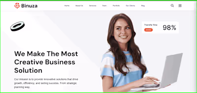 Binuza – E‑Commerce Website Mockup
I