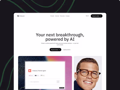 UX/UI Design and No-Code Build for Stratum AI