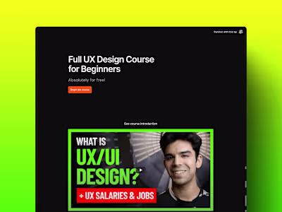  Online course platform website on Framer 