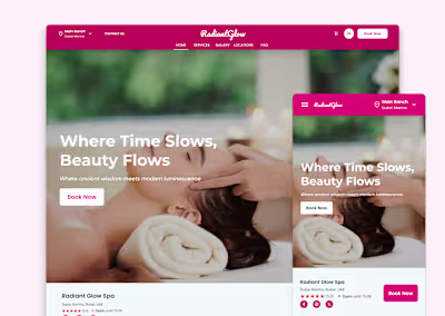 Whitelabel Website for a beauty business