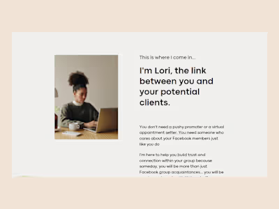 Landing page | Lori Adam