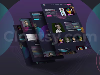 Cloutsy NFT Website Landing Page