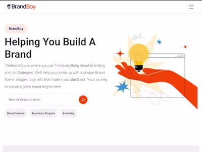 Responsive Brand Boy website using Reactjs 