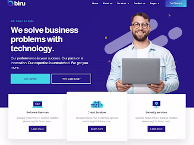 Webflow design project, Biru.com