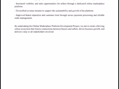 Online Market platform Development project 