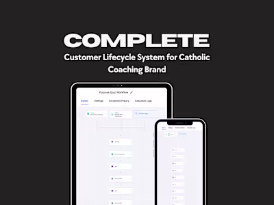 Customer Lifecycle System for Catholic Coaching Brand