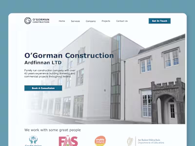 Construction Company Website Design and Development