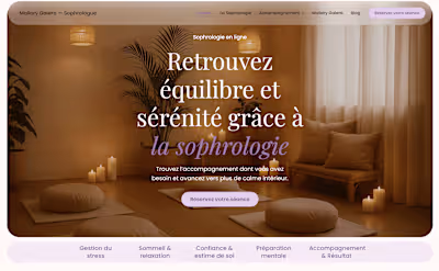 Sophrologist Mandelieu - Wix Showcase Creation