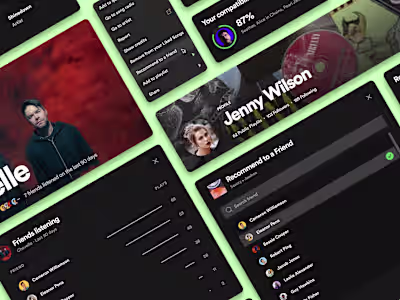 Web App • Exploring social features for Spotify
