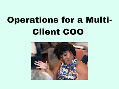 Operational Leverage for a Multi-Client COO