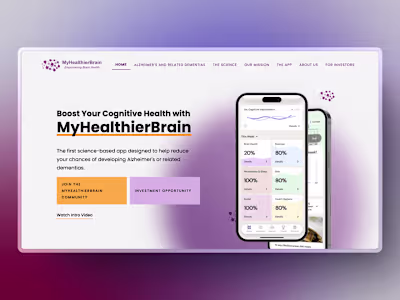 MyHealthierBrain | Webflow Website