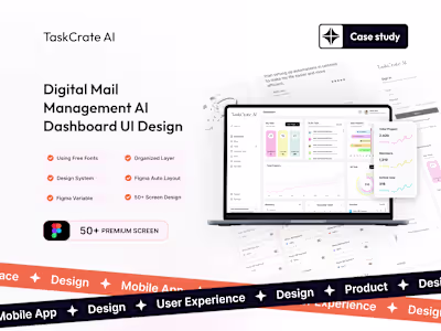 Digital Mail Management AI Dashboard UI Design