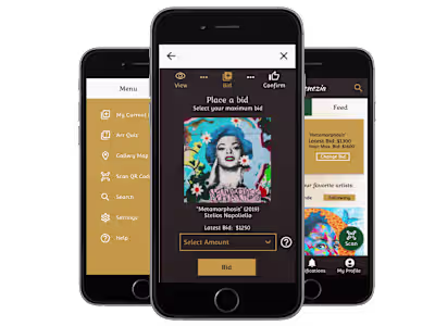 Art Auction App Design