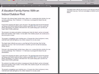 Created a copywriting piece for a sample for a client, but t...