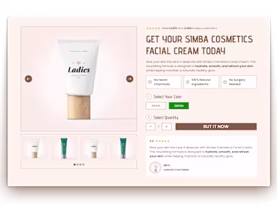 Designed this product page concept