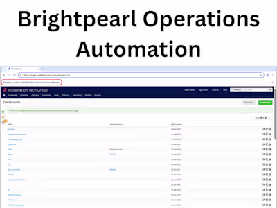 Developing a complete automation pipeline for Brightpearl to...