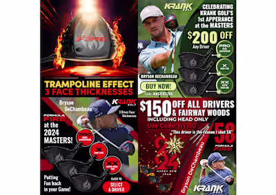 Social Media Graphics | 2023 Krank Golf FIRE Driver,  Adobe CC 