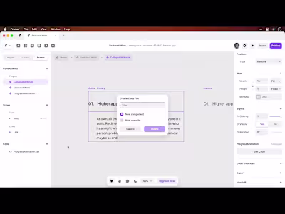 Framer tutorial - official Youtube channel
