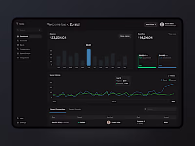 Finance Management Dashboard UI Design