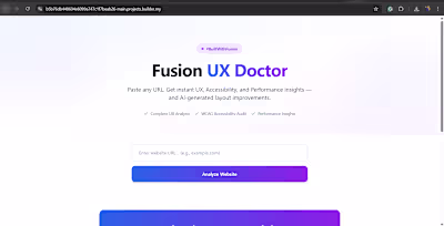Fusion UX Doctor is an AI-powered webpage auditor built enti...