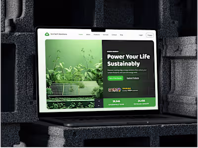 EcoTech Website Design – UX