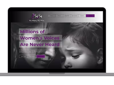 No More, No Más Re-Branding & Custom Non-Profit Web Design