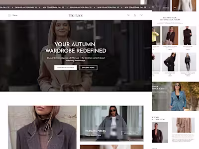 The Lace – Fashion E-Commerce Homepage UI/UX