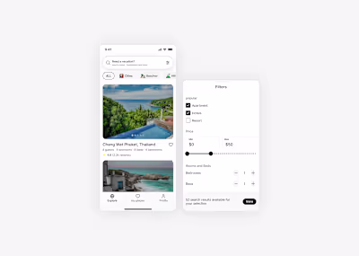 Minimal - App exploration for Booking stays .
