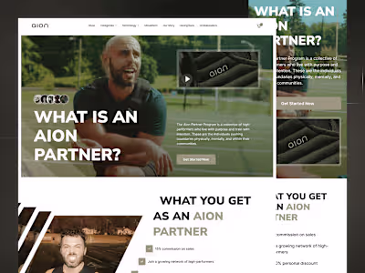 AION – Partnership Program Landing Page