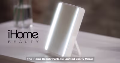 iHome Beauty Vanity Portable Mirror & Speaker on Vimeo