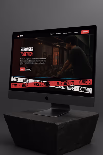 Modern Fitness Website for Unity Gym