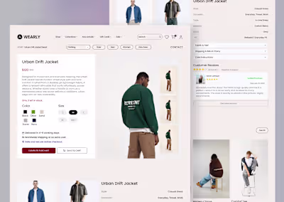 E-commerce Product Detail Page UI
