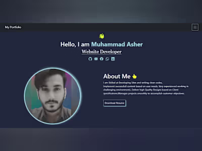 I have Created Portfolio with React JS