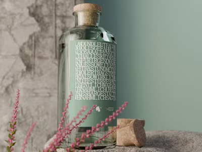 Product Render Typo and the bottle