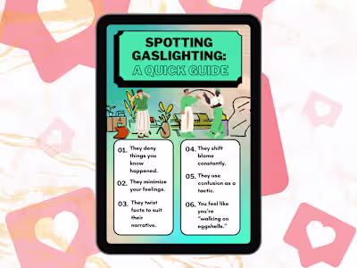 Spotting Gaslighting: A Quick Guide Infographic Design