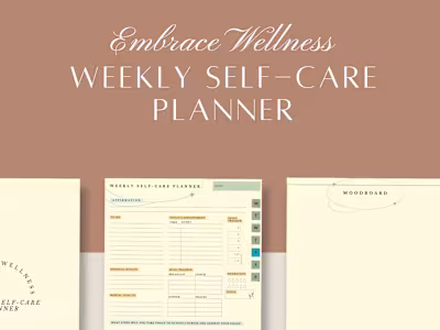 Weekly Self-Care Planner | Behance