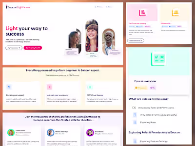Website for BeaconCRM Academy on Thinkific