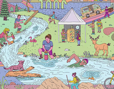 Mural Illustration for Outdoor Brand Agency