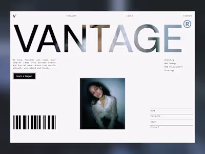 Website Design and Development for Vantage Studio
