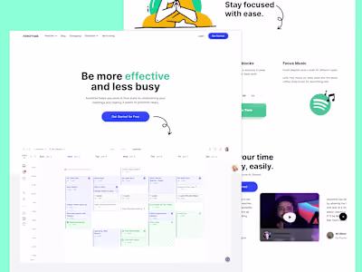 SaaS landing page (Aerotime)